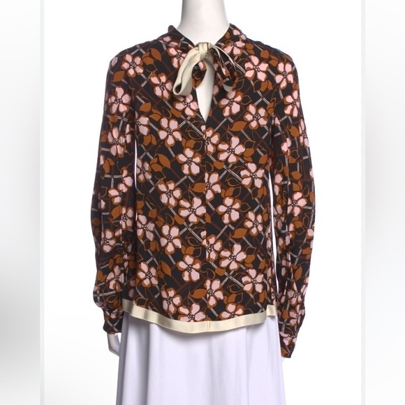 Marni Womens Floral-print long-sleeve top Viscose Sz 36 - Picture 1 of 7